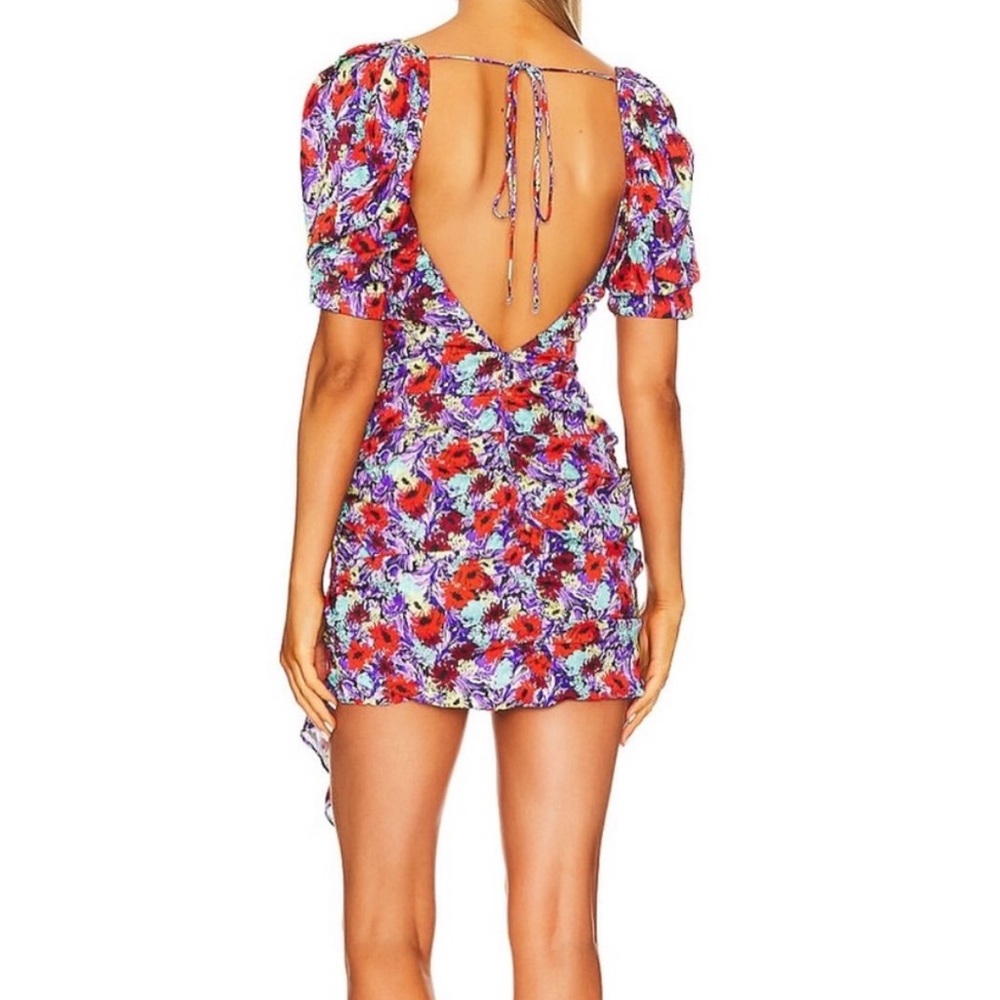 For love and lemons chiara puff sleeve mini dress in purple - Picture 2 of 7